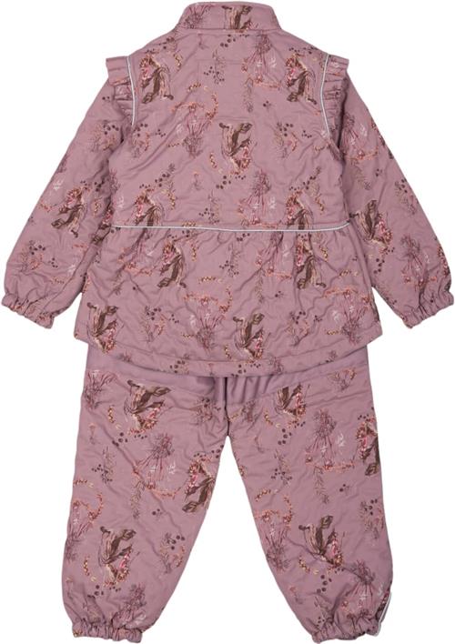 Mikk-Line Thermal+ Frill Set AOP Str 104 - Twilight Mauve Termojakker Polyester hos Magasin