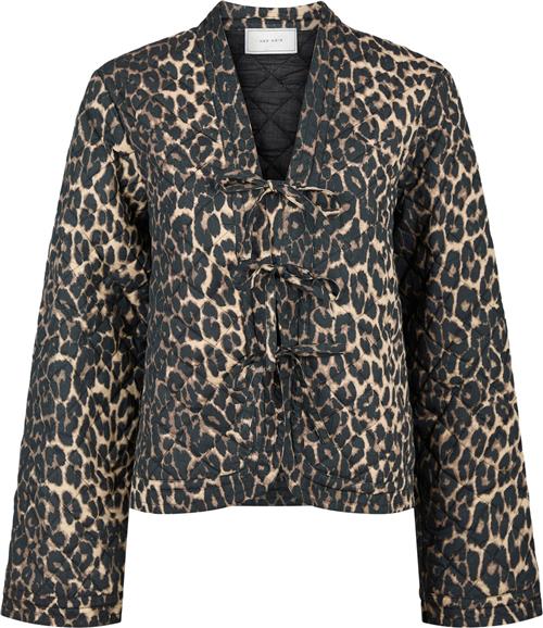 Neo Noir Dubbie Leo Quilt Jacket Kvinde Leopard Overgangsjakker Str 40 - Bomuld hos Magasin