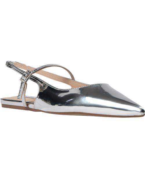 Steve Madden Krysten Sandal Kvinde Silver Ballerinaer Str 39 - hos Magasin