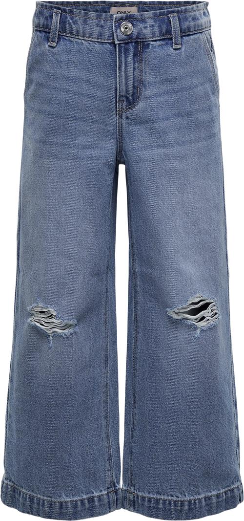 Se ONLY Kogcomet Wide Dest Jeans Pim006 Str 146 - Light Blue Denim Jeans hos Magasin ved Magasin