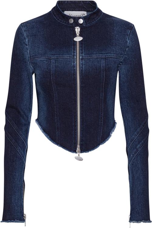 Cannari Concept Tight Denim Shirt Kvinde Vintage Indigo Blue Overgangsjakker Str 36 Denim - hos Magasin