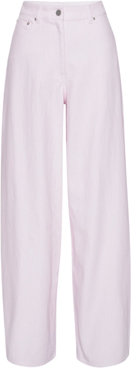 REMAIN Cocoon Striped Pants Kvinde Ballerina Comb. Bukser Med Lige Ben Str 27 - hos Magasin