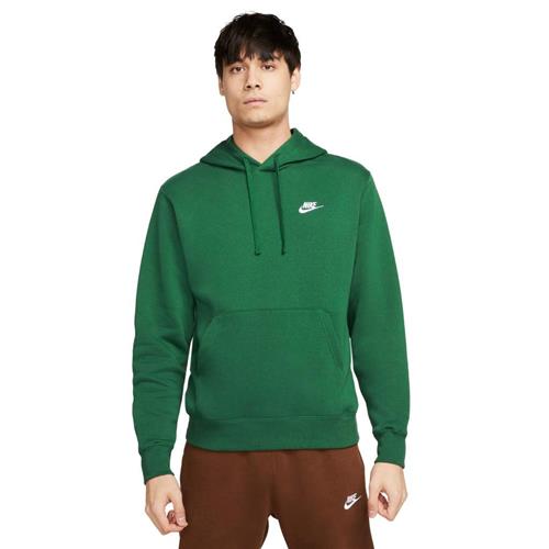 Se Nike Sportswear Club Fleece Hættetrøje Mand Gorge Green/gorge Green/white Hoodies Str S - Bomuld hos Magasin ved Magasin