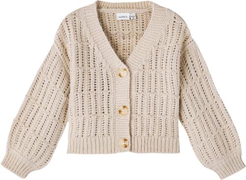 Name It Nmfofisille LS Knit Card Str 86 - Peyote Melange Cardigans hos Magasin