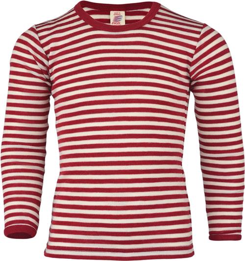 Engel Natur Children's Singlet, Long Sleeved, IVN Best red Mélange/na Str 140 - Rã¸D Meleret/natur Langærmede T-shirts Uld hos Magasin