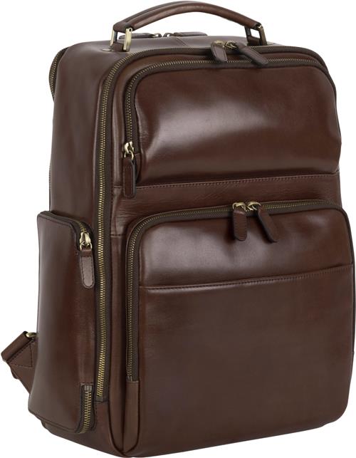 Se Leonhard Heyden L. Heyden Cambridge Businessrucksack Rotbraun 32x42x17cm - Rygsække hos Magasin ved Magasin