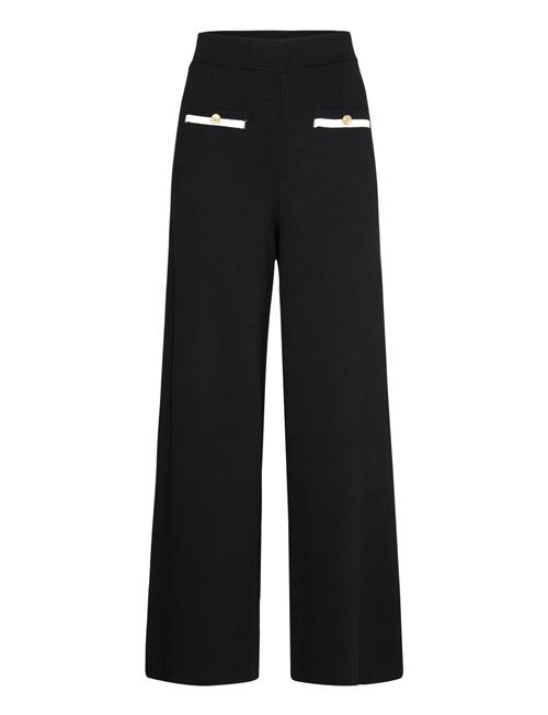 Se Mango Straight-Fit Trousers With Contrasting Piping Mango Black ved Booztlet