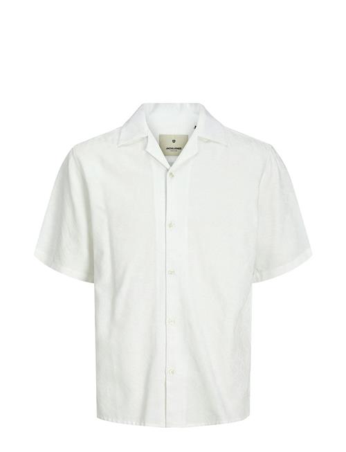 Jack & Jones Jprbluoregon Jacquard Resort Shirt S/S Jack & J S White