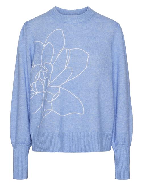 Se YAS Yasjuva Ls Knit Pullover S. YAS Blue ved Booztlet