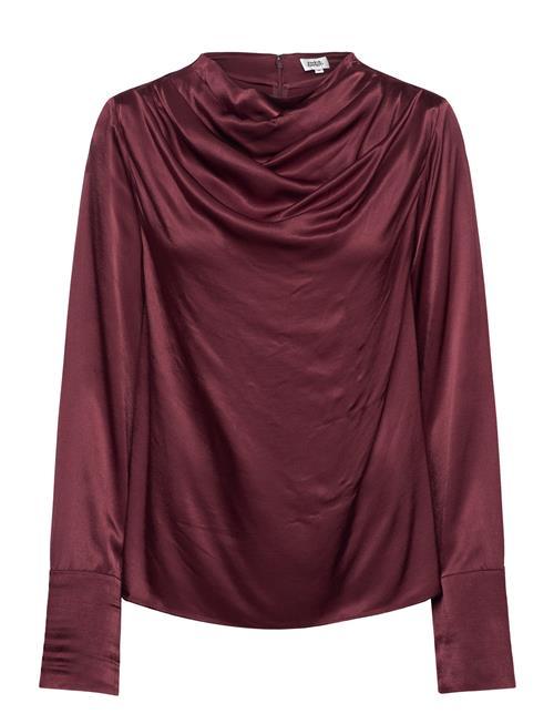 Se Twist & Tango Tammie Satin Blouse Twist & Tango Burgundy ved Booztlet