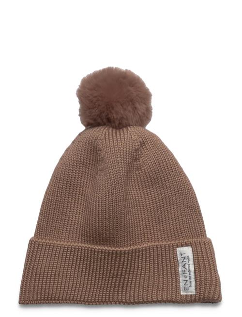 Beenie W. Fake Fur W. Lining En Fant Brown