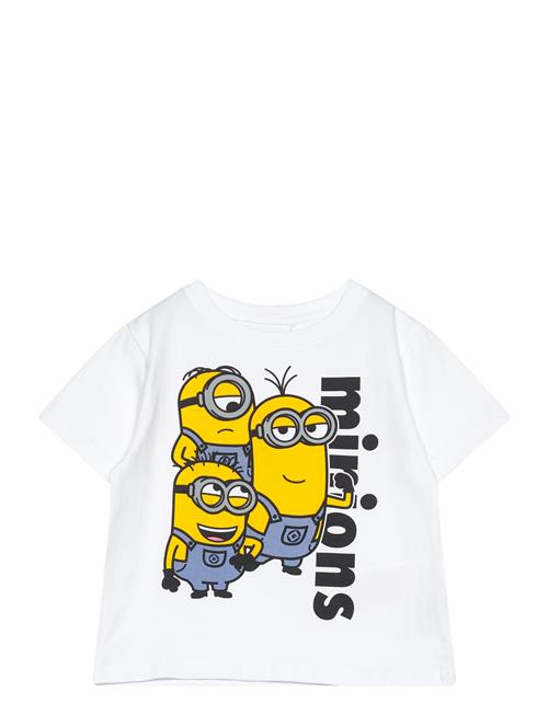 name it Nmmjule Minions Nreg Ss Top Box Sky Name It White