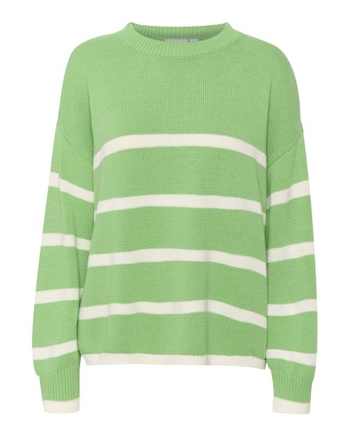 SAINT TROPEZ Pullover 'Terna'  kiwi / hvid