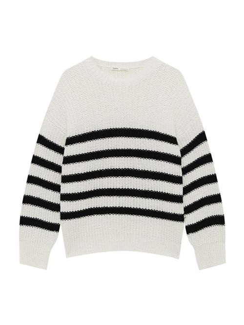 Pull&Bear Pullover  sort / naturhvid