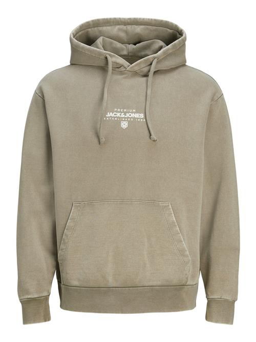 Se JACK & JONES Sweatshirt 'BLUAXTON'  oliven / hvid ved About You