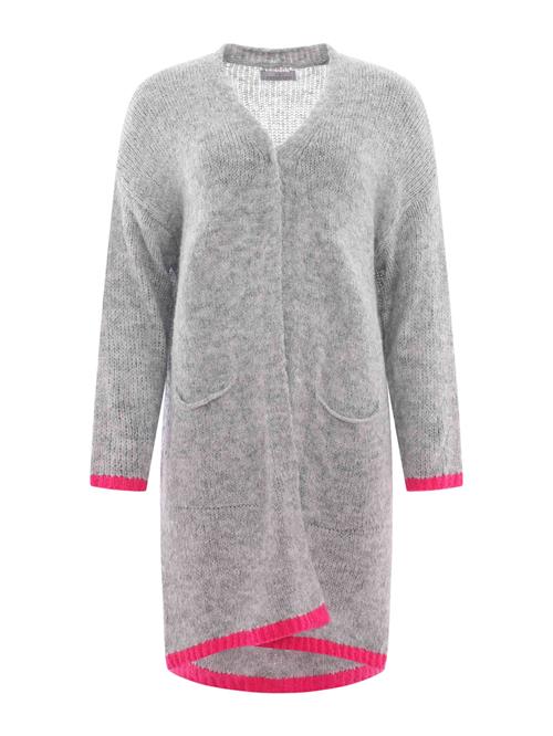 Se Zwillingsherz Cardigan 'Neon & Love'  grå-meleret / pink ved About You