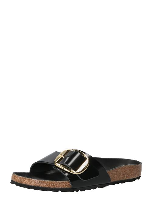 BIRKENSTOCK Pantoletter 'Madrid Big Buckle'  guld / sort