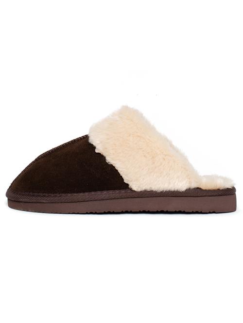 Minnetonka Hjemmesko 'Chesney Slide'  creme / brun