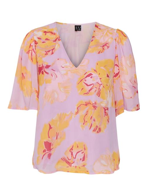 Se VERO MODA Bluse 'Hope Dino'  pastellilla / orange / pink ved About You