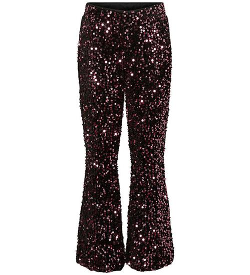 Vero Moda Girl Bukser - VmBella - Black/Rosegold Sequins