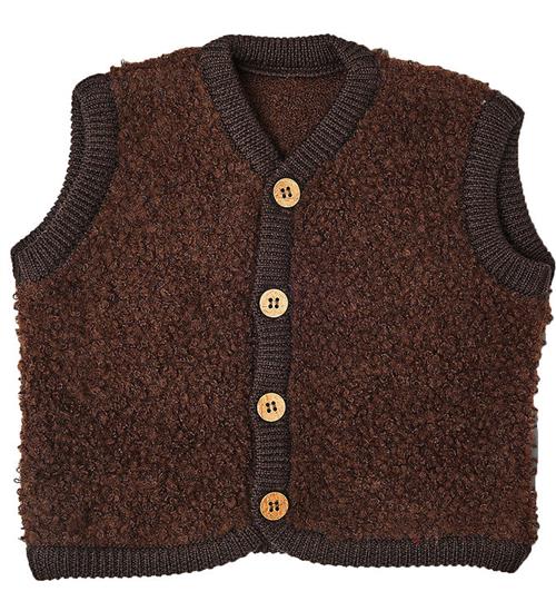 Se Smallstuff Vest - Uld - Brown ved KidsWorld