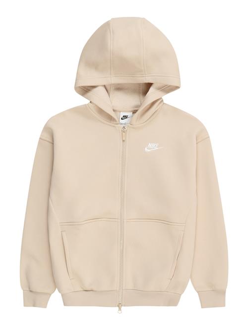 Se Nike Sportswear Sweatjakke  sand / hvid ved About You