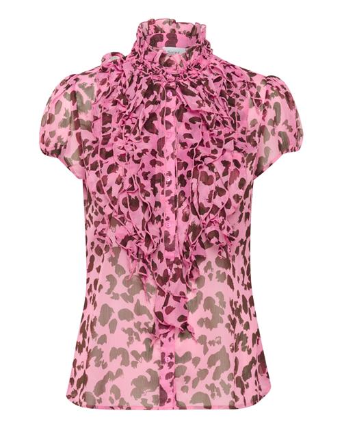 Se SAINT TROPEZ Bluse 'Lilja'  brun / lys pink ved About You