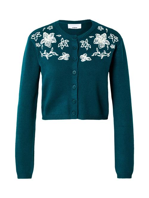 florence by mills exclusive for ABOUT YOU Cardigan 'Rosemary Bloom'  petroleum / hvid