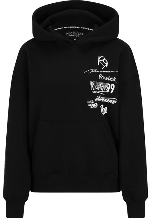 ROCAWEAR Sweatshirt 'Rough'  sort / hvid