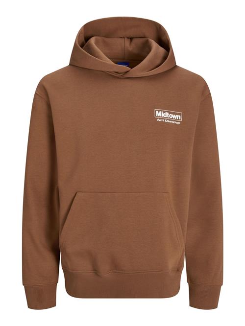 JACK & JONES Sweatshirt  brun / hvid