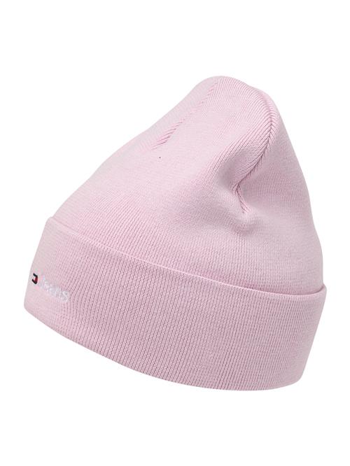 Se Tommy Jeans Hue 'BEANIE'  navy / gammelrosa / hvid ved About You