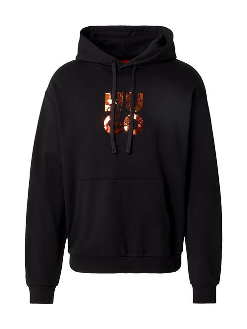 HUGO Sweatshirt 'Diridood'  lyseorange / mørkeorange / sort