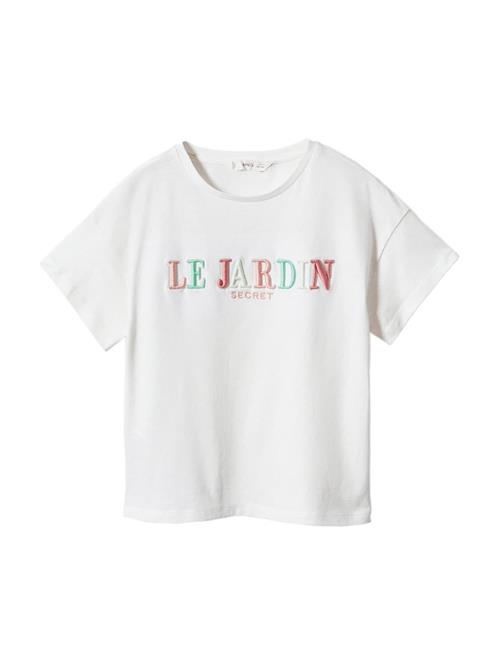 Se MANGO KIDS Bluser & t-shirts 'JARDINMC'  grøn / melon / hvid ved About You