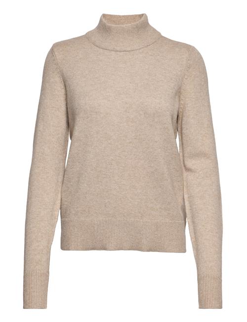 Se Vila Viril Crewneck L/S Knit Top - Vila Beige ved Booztlet