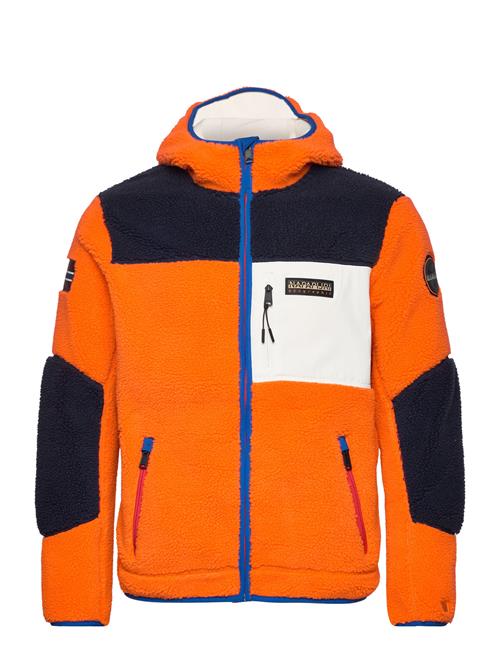 Se Napapijri Yupik Full-Zip Fleece Hoodie Napapijri Orange ved Booztlet