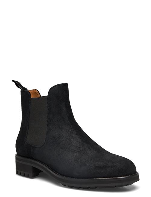 Se Polo Ralph Lauren Bryson Waxed Suede Chelsea Boot Polo Ralph Lauren Black ved Booztlet