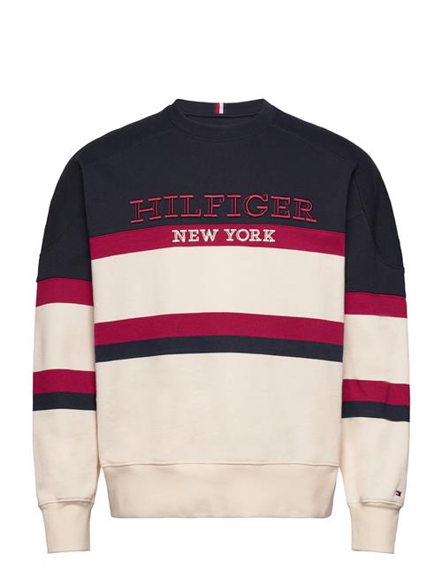 Tommy Hilfiger Monotype Color Block Sweatshirt Tommy Hilfiger Navy