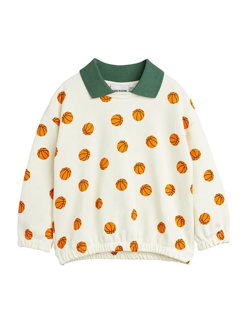 Mini Rodini Basketball Aop Collar Sweatshirt Mini Rodini Cream