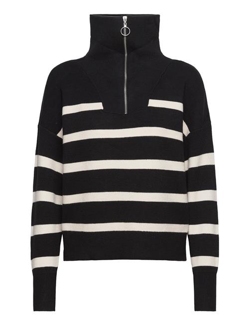 Vmsaba Stripe Ls Highneck Blouse Ga Noos Vero Moda Black