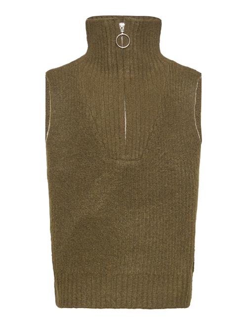 Giselle Vest Knit Grunt Khaki