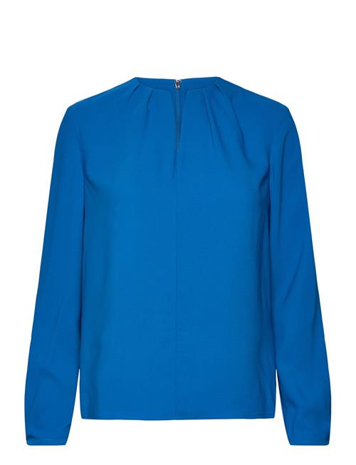 Se Calvin Klein Metal Bar Long Sleeve Blouse Calvin Klein Blue ved Booztlet