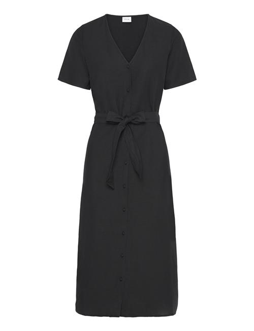 Vila Viprisilla S/S V-Neck Midi Dress Vila Black