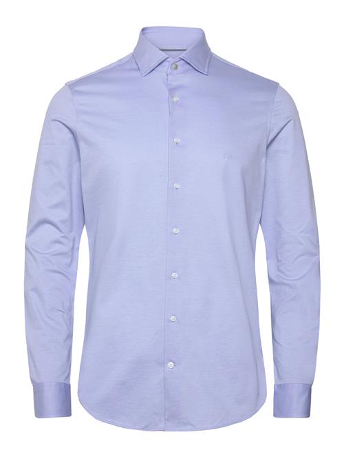 Michael Kors Twill Performance Knit Slim Shirt Michael Kors Blue