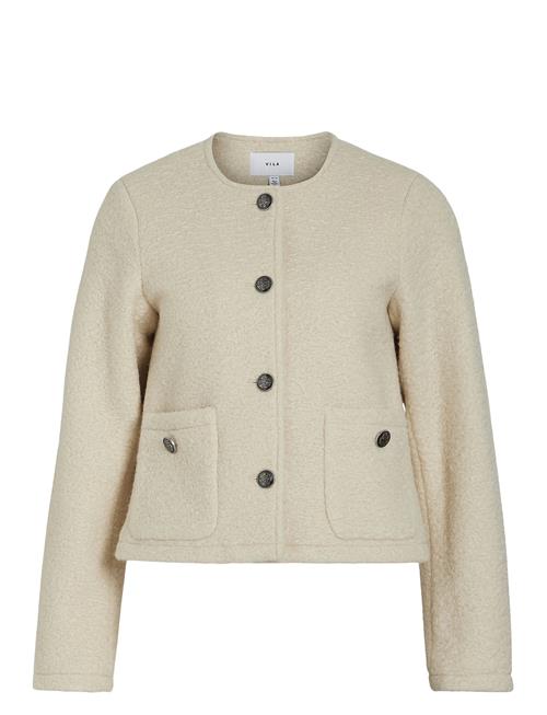 Se Vikera L/S Short Jacket Vila Beige ved Booztlet