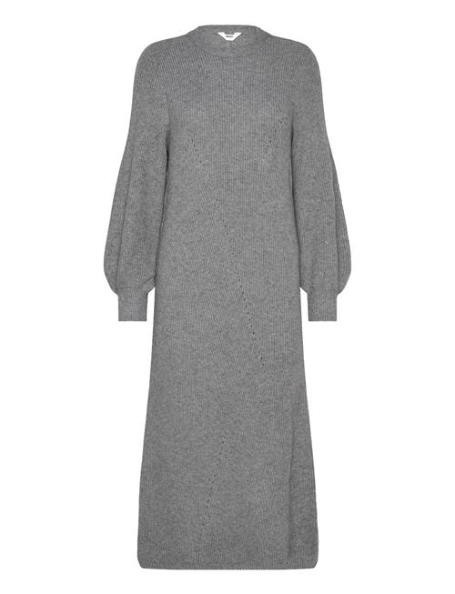 Objditte Re L/S Knit Midi Dress Noos Object Grey