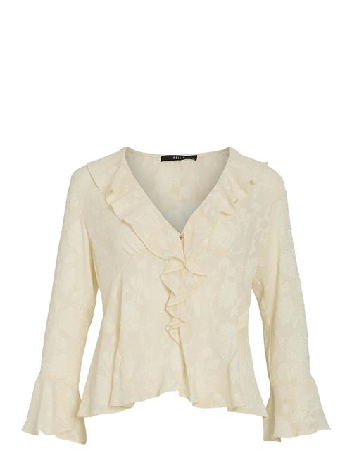 Vila Viaustri L/S V-Neck Detail Top/Ka Vila Cream