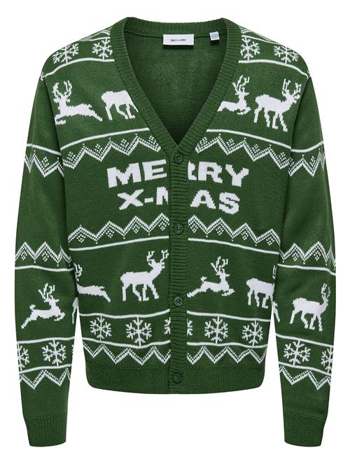 ONLY & SONS Onsxmas Reg 5 Allover Card Knit ONLY & SONS Green