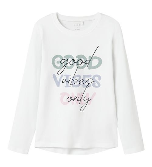 Name It Bluse - NkfVix - Bright White/Good Vibes On