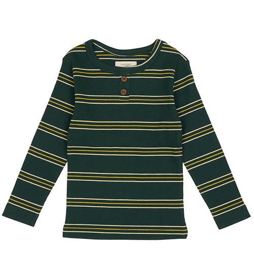 Se VACVAC Bluse - Rib - Carly - Golden Forest Stripes ved KidsWorld