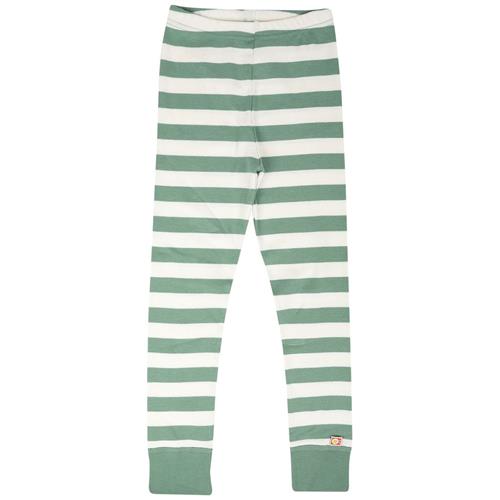 Se Katvig Stribede Leggings Grøn | Grønn | 104 cm ved Babyshop